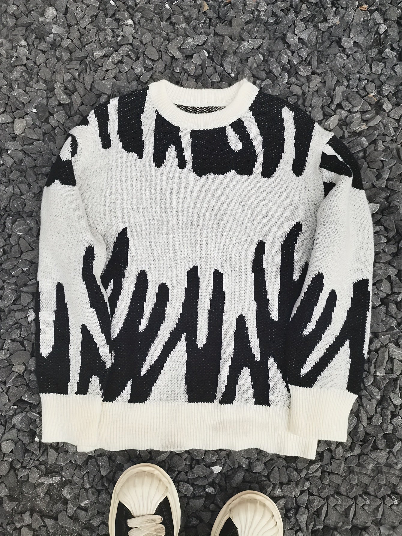 Zebra Print Pullover Sweater