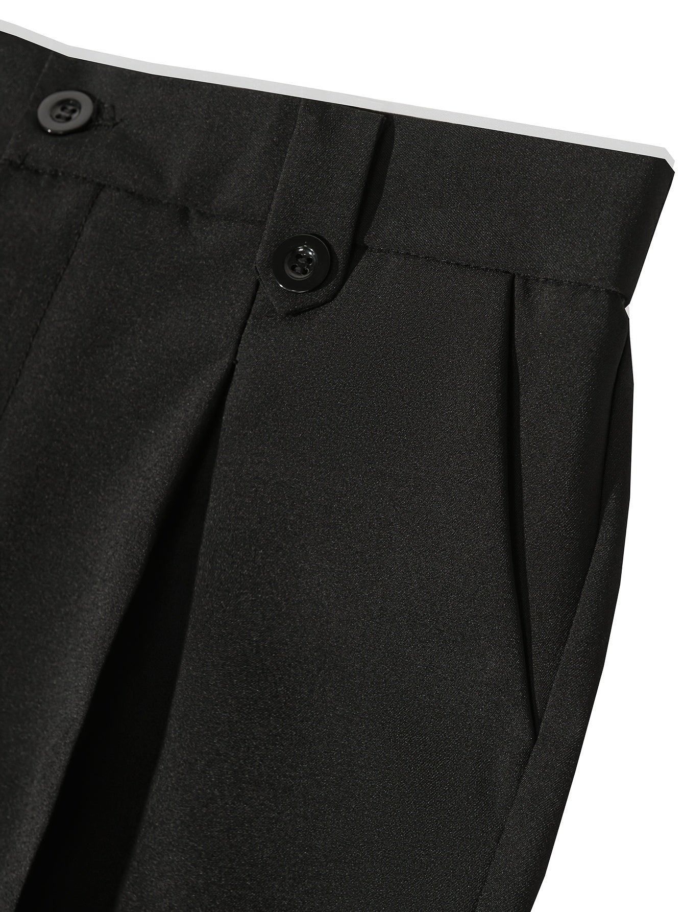 Men'S Classic Black A-Line Dress Pants