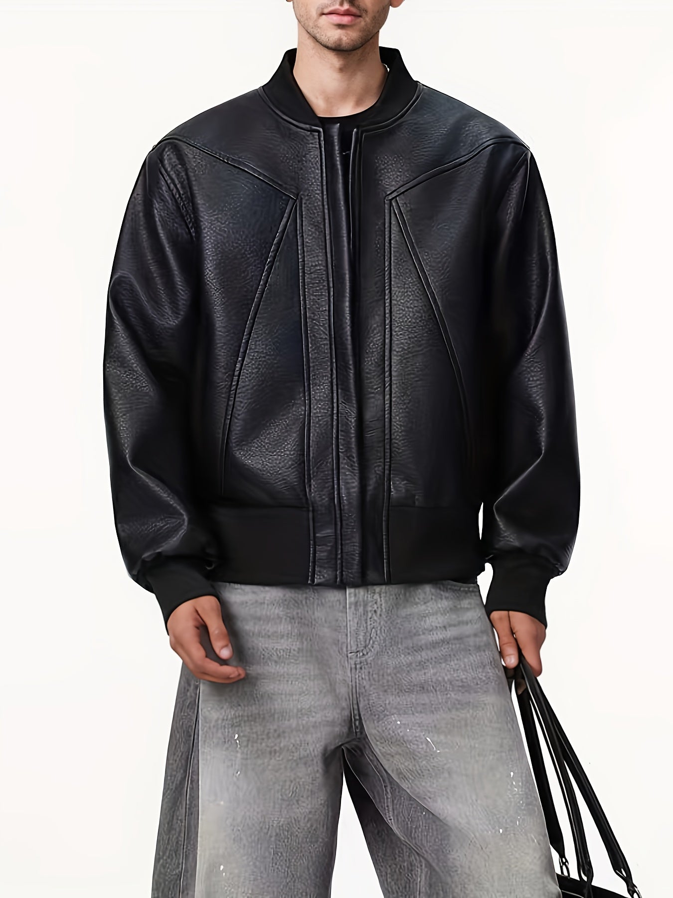 High-End Street Sport Casual Leather PU Jacket