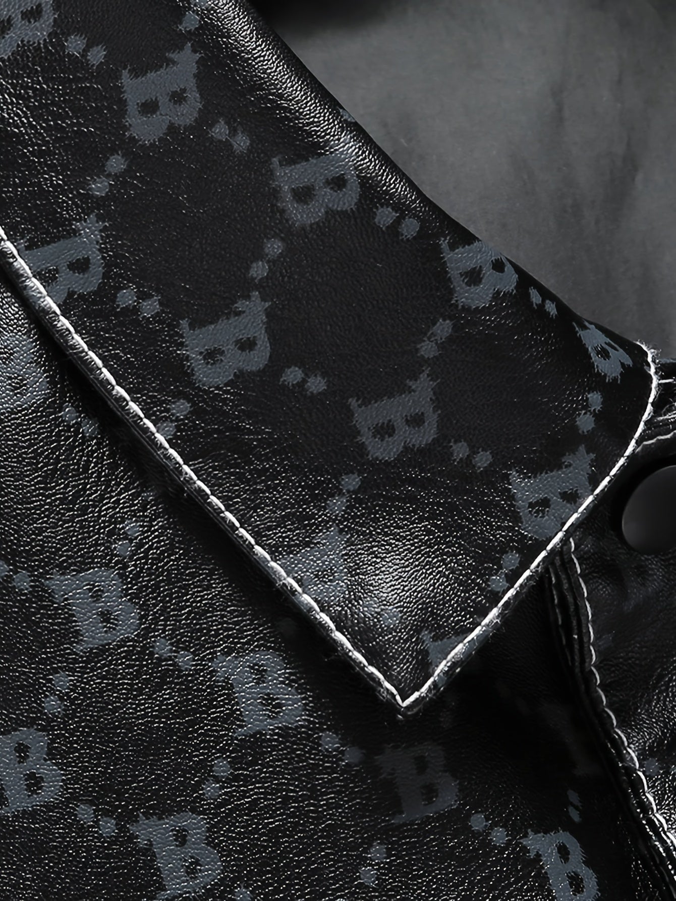 Printed Leather Jacket
