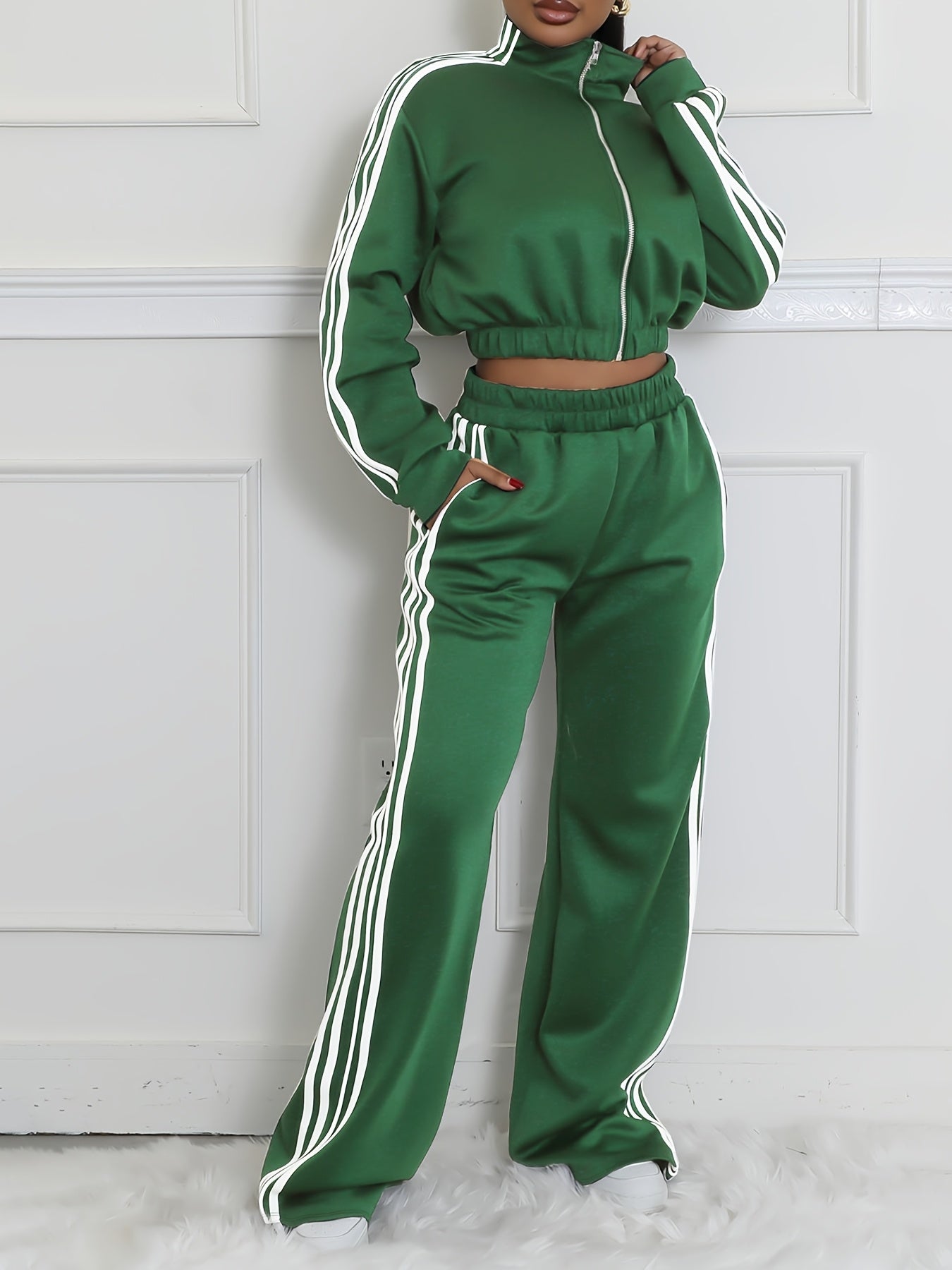 Women's Striped Two-Piece Set