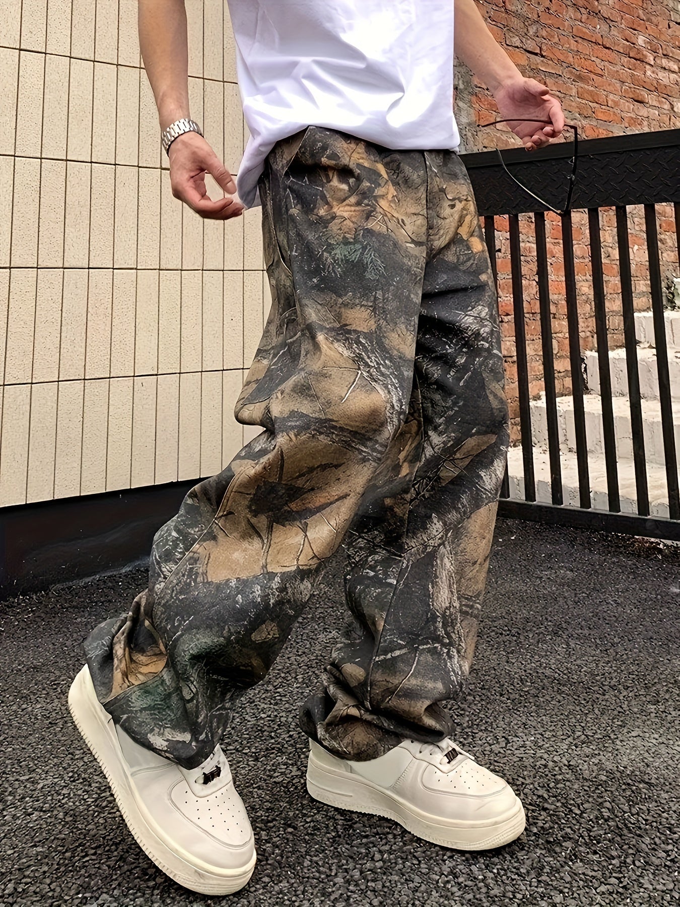 Men's Camouflage Faux Denim