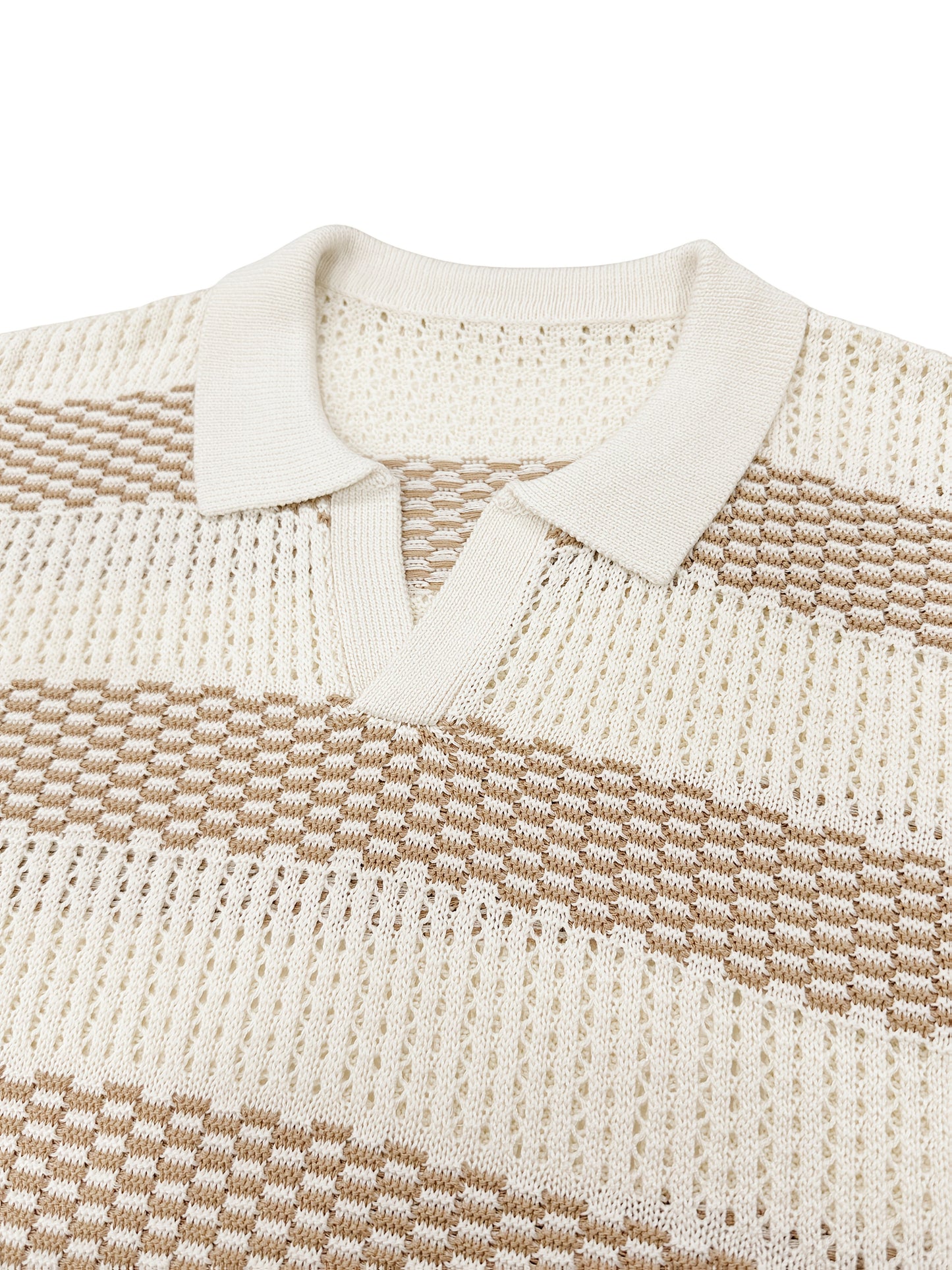Men's Striped Collar Knit Sweater
