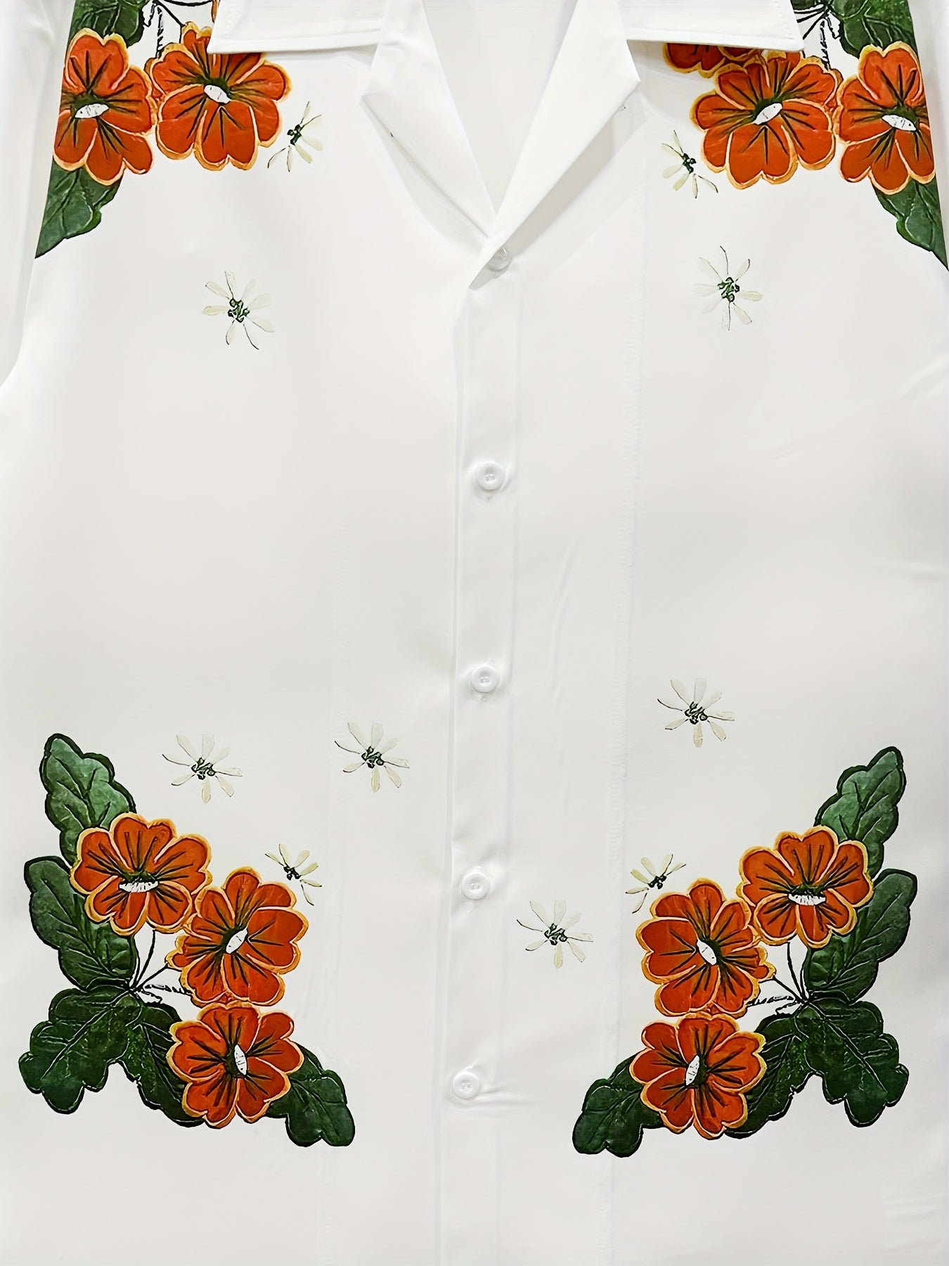 Men'S White Short Sleeve Hawaiian Shirt