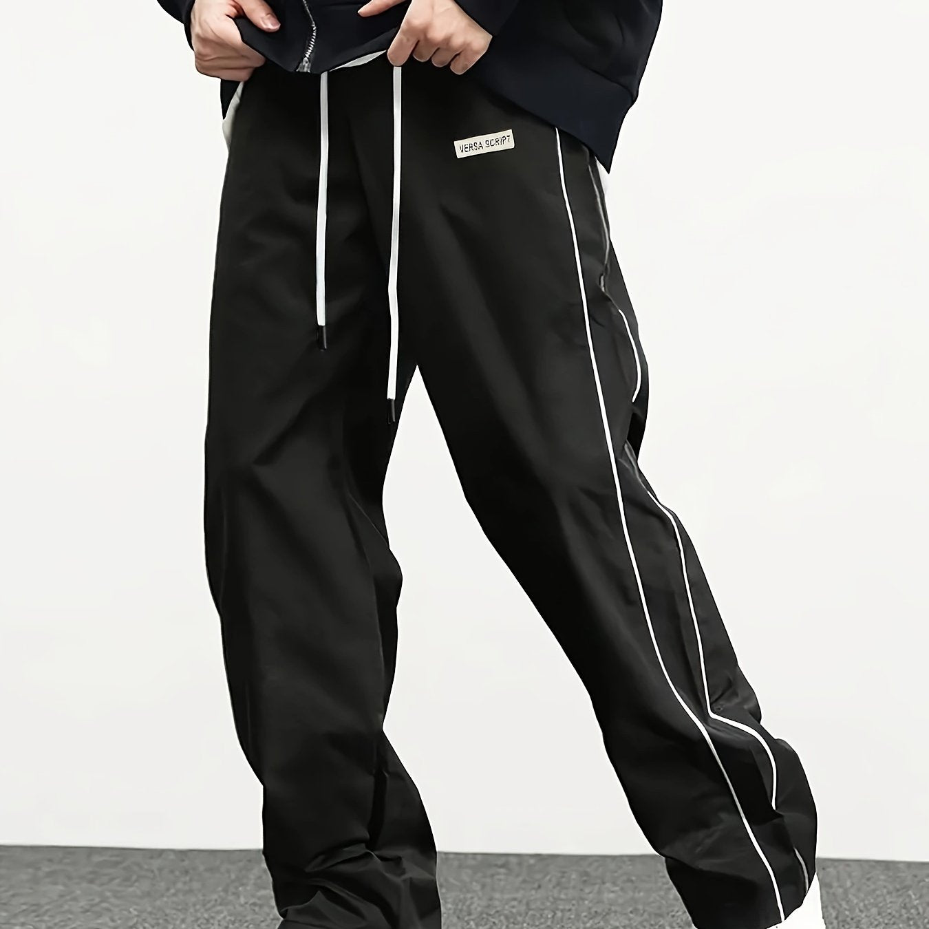 Long Straight Drawstring Pants