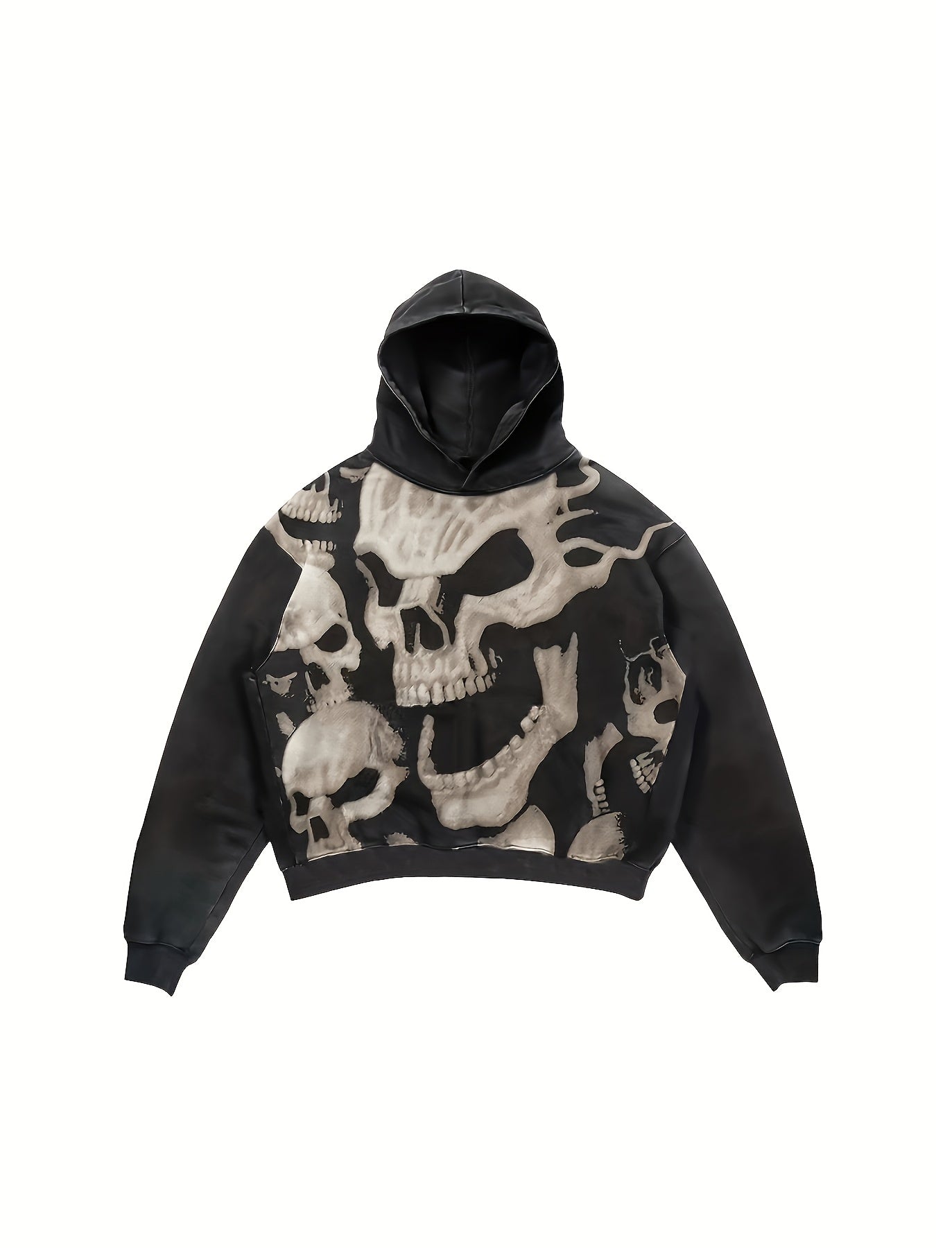 Y2K Skull Print Hoodie