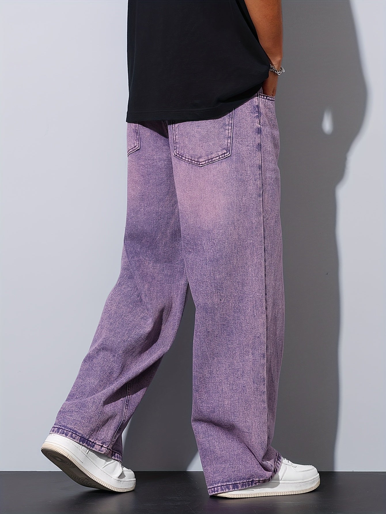 Men's Loose Fit Purple Denim Jeans