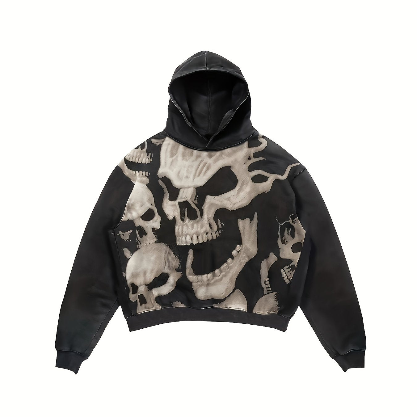 Y2K Skull Print Hoodie