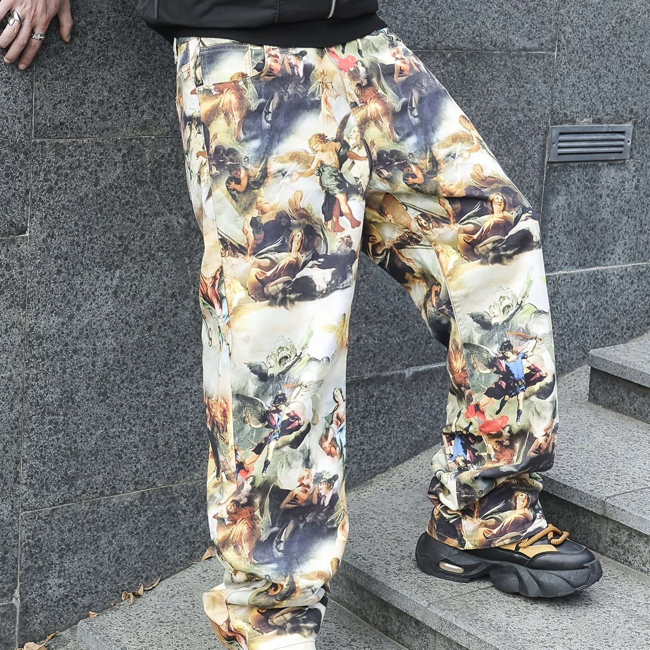 Men's Casual Graphic Denim Jeans