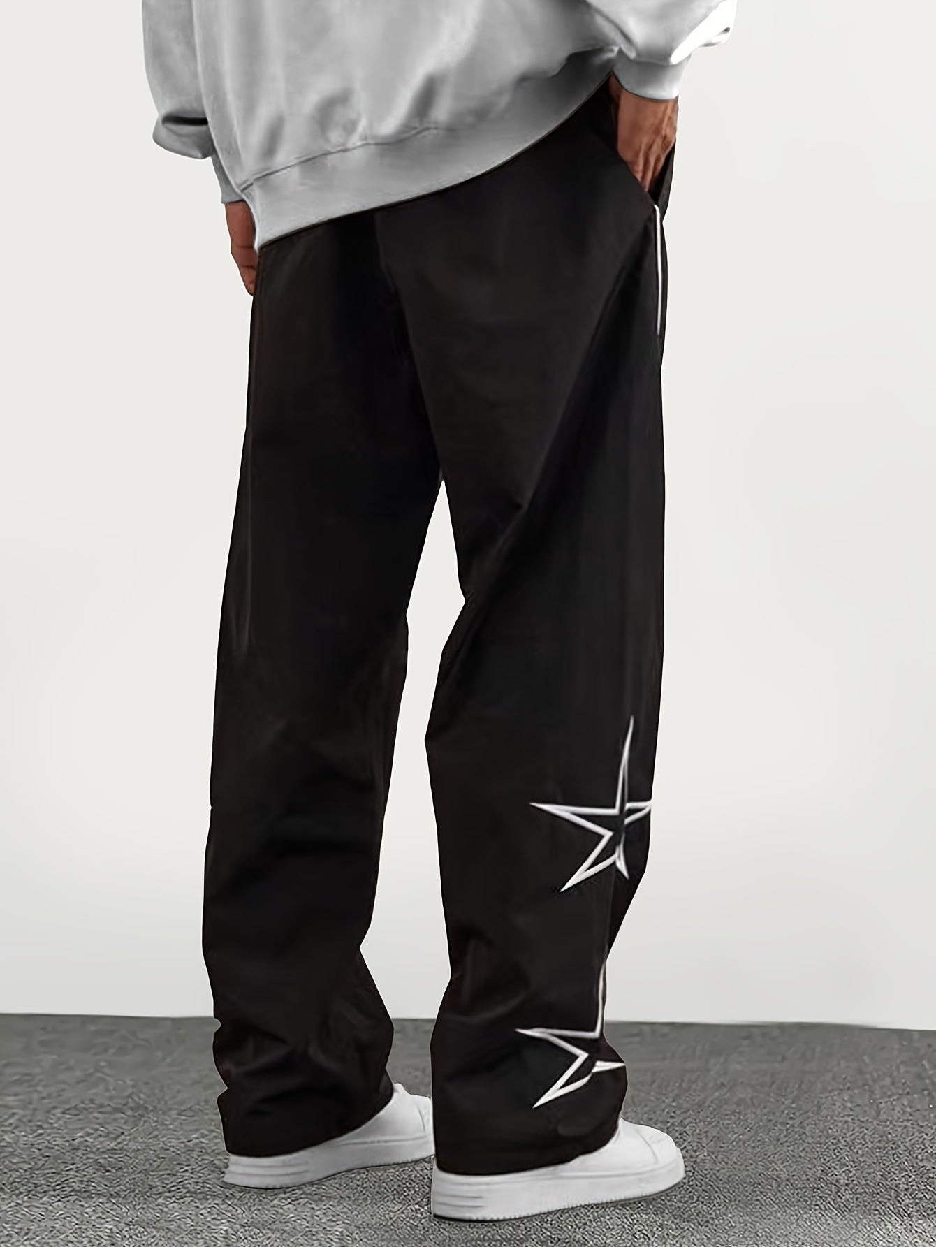 Casual Embroidered Star Trackpants