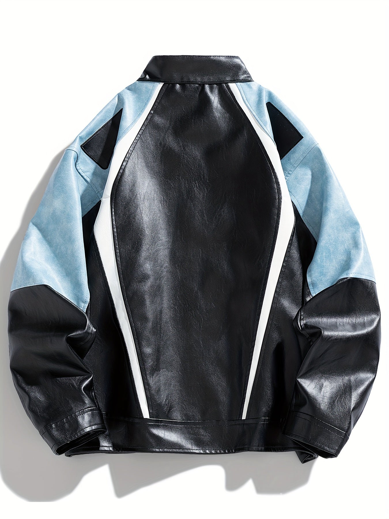 Men's Color Matching Geometric Print Jacket