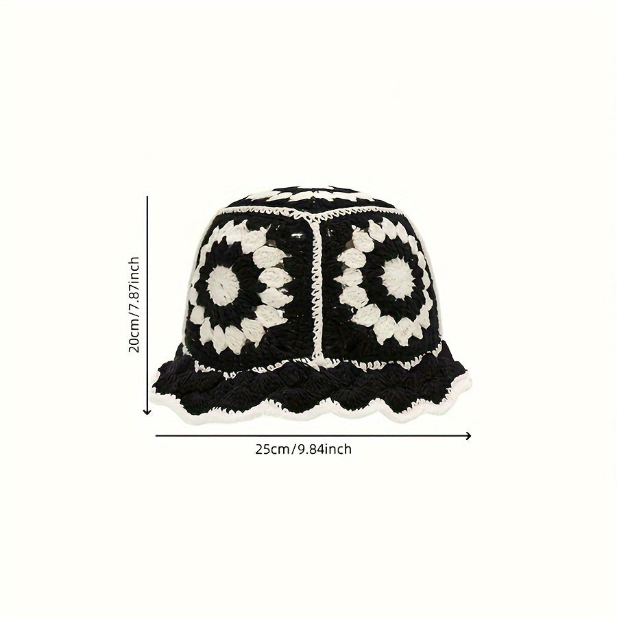 Handmade Crochet Flower Bucket Hat