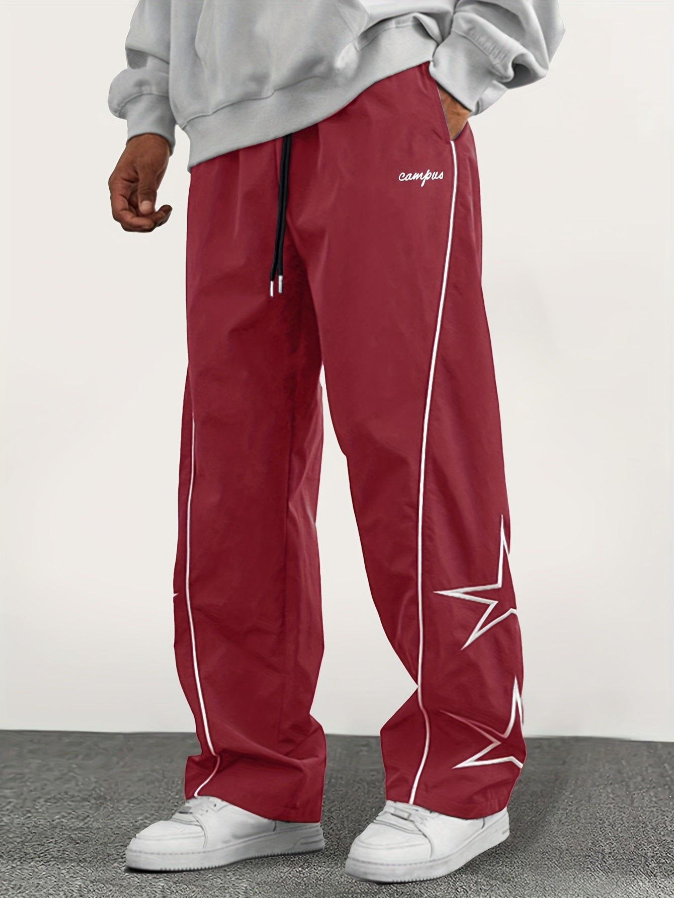 Casual Embroidered Star Trackpants