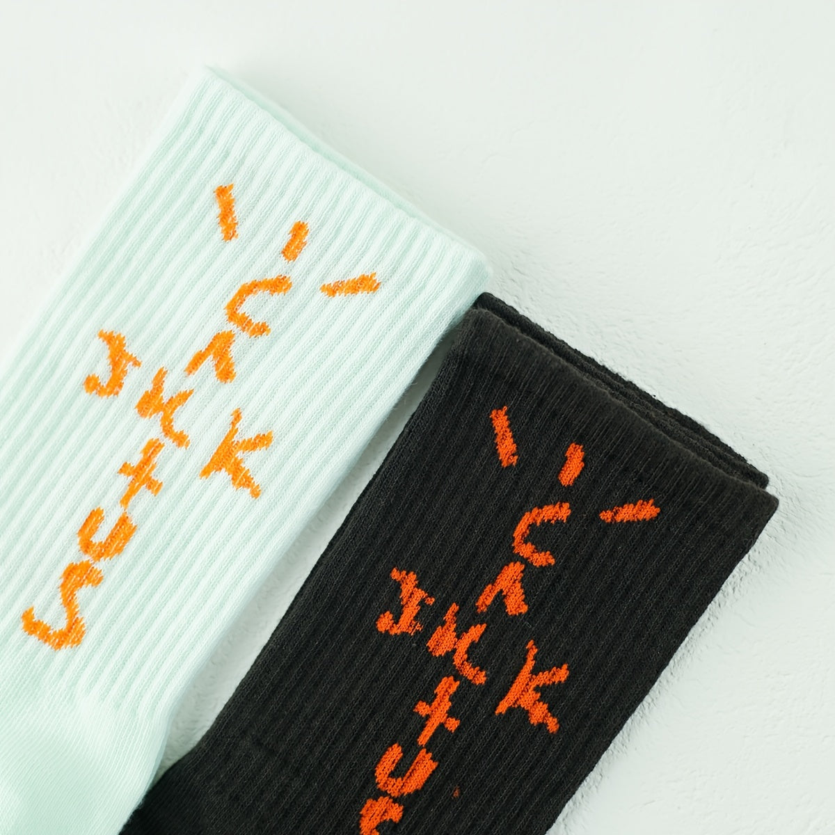 Travis Scott Cactus Jack Two Pairs of Color-Mixed Mid-Calf Socks