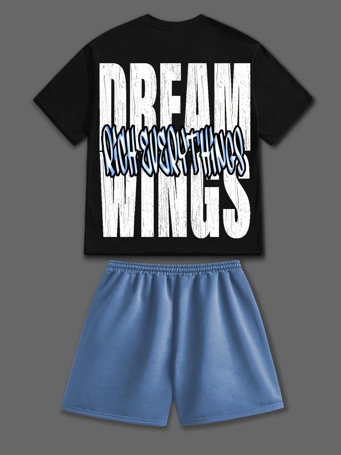 2pcs Men's T-Shirt and Shorts Set