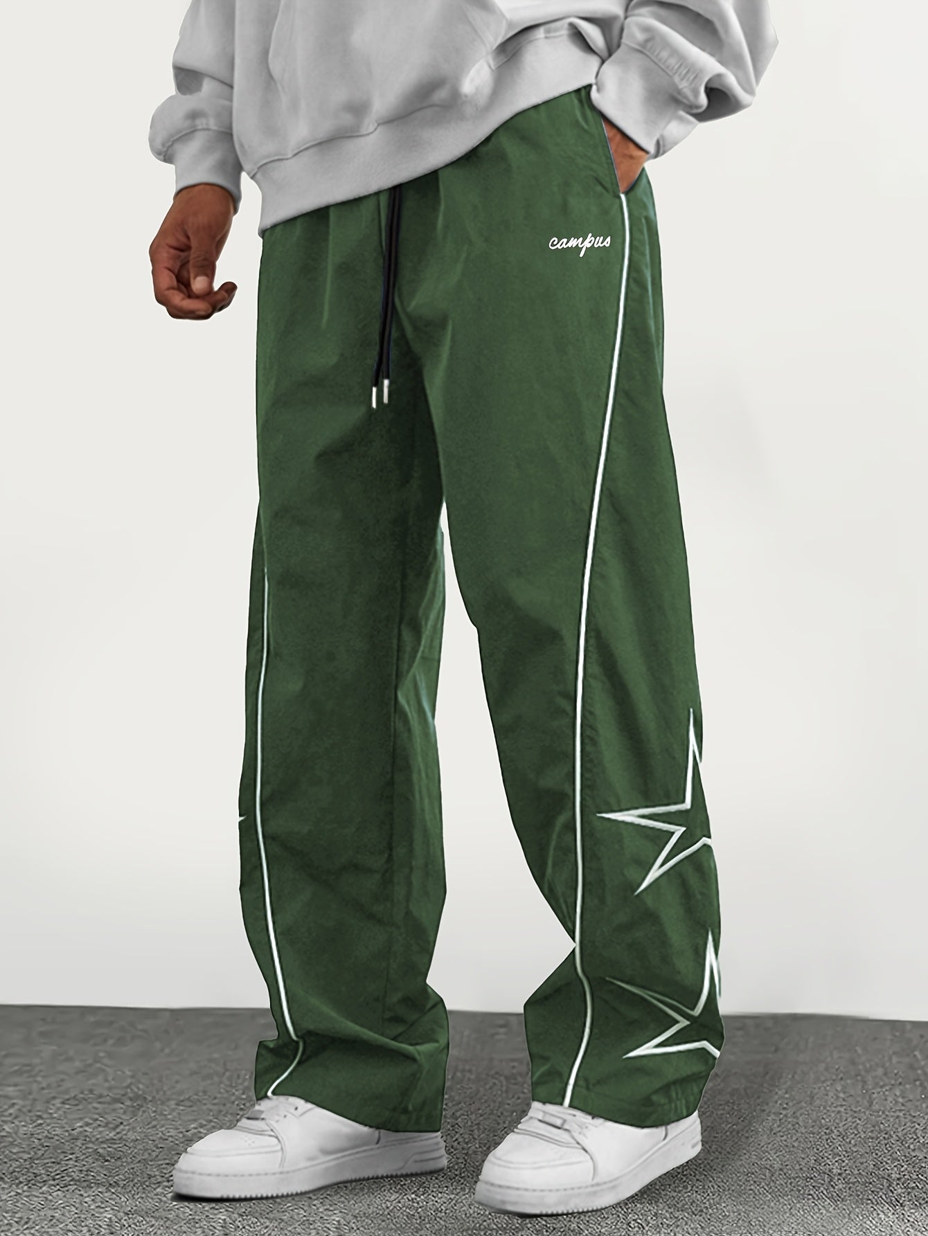 Casual Embroidered Star Trackpants