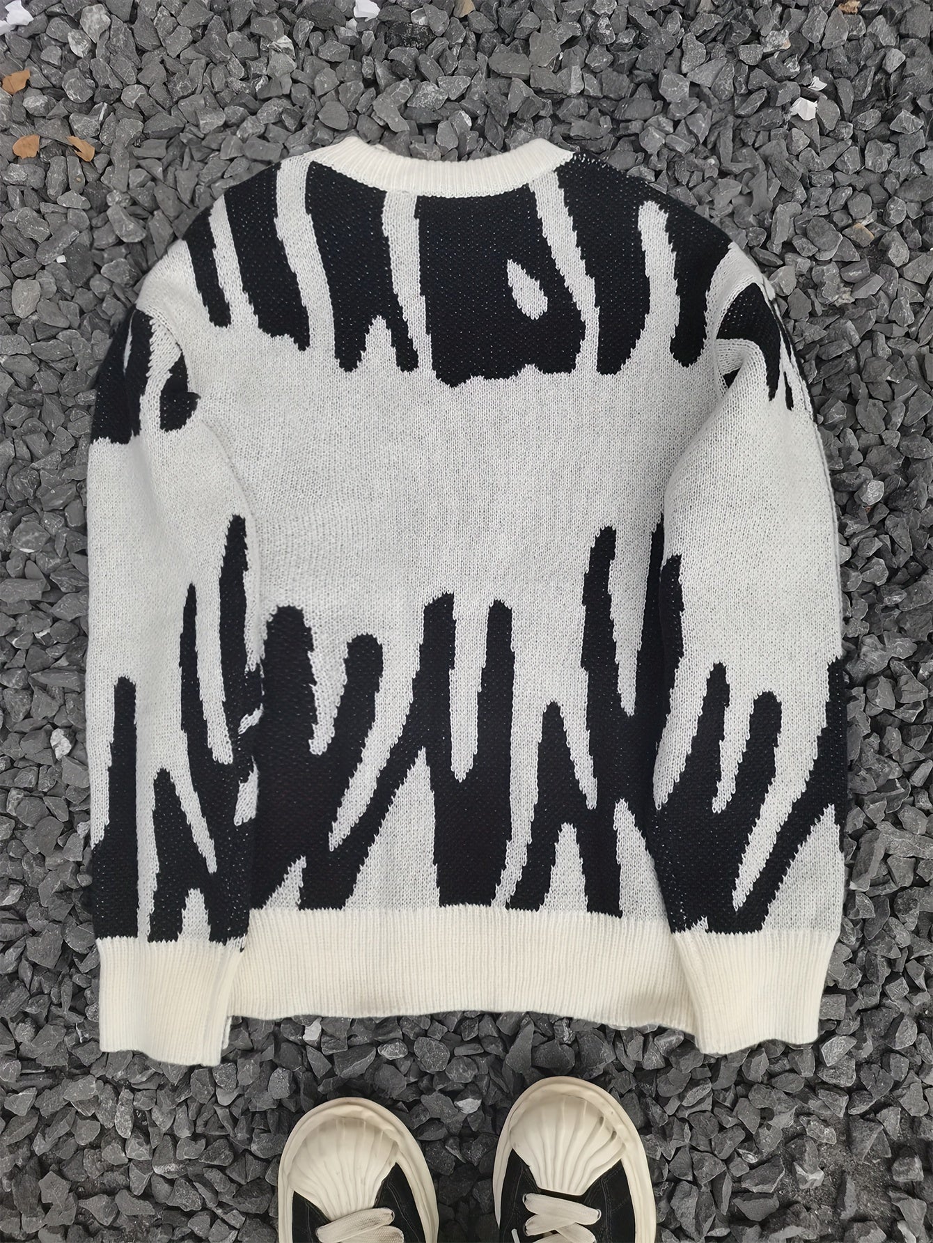 Zebra Print Pullover Sweater
