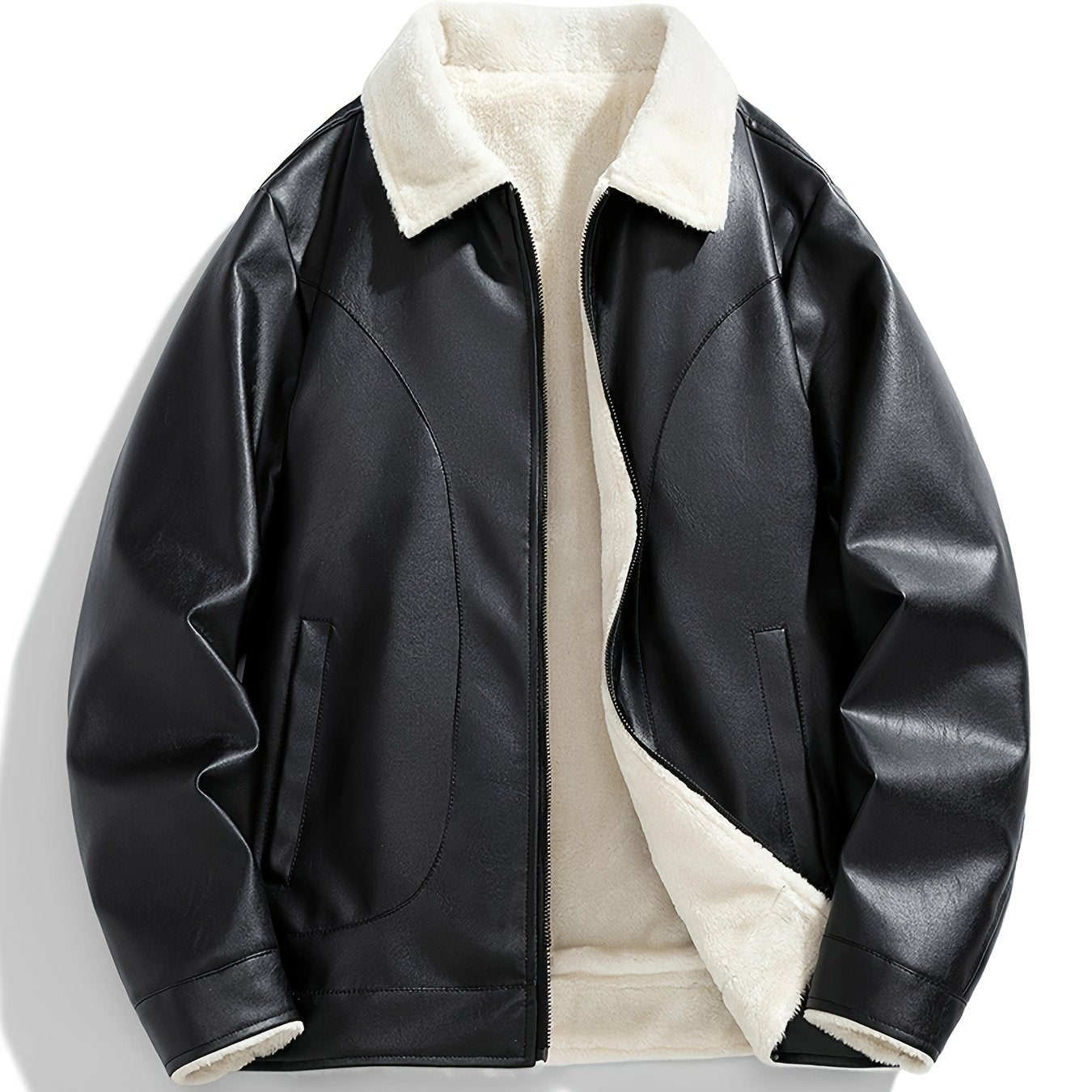 Men's Fashion Casual Versatile Fleece-Lined Jacket