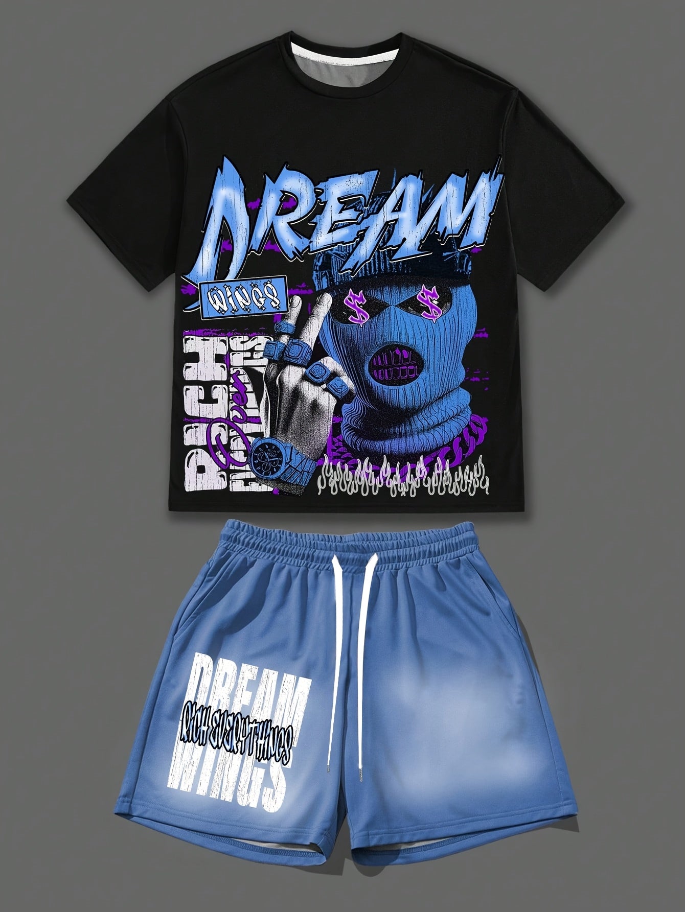 2pcs Men's T-Shirt and Shorts Set