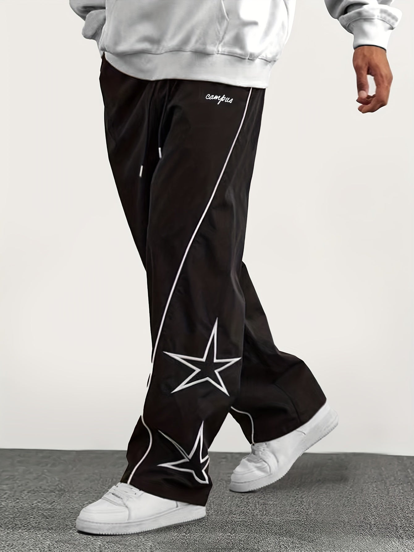 Casual Embroidered Star Trackpants