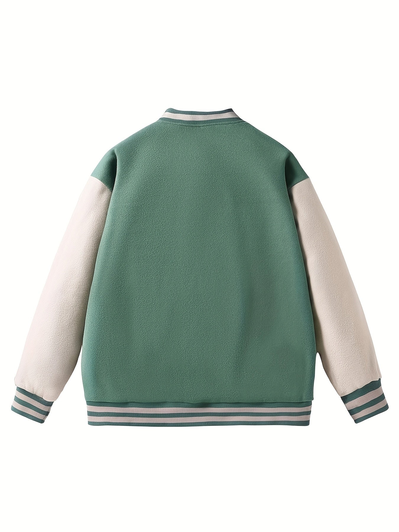 Two Tone Color Baseball Jacket