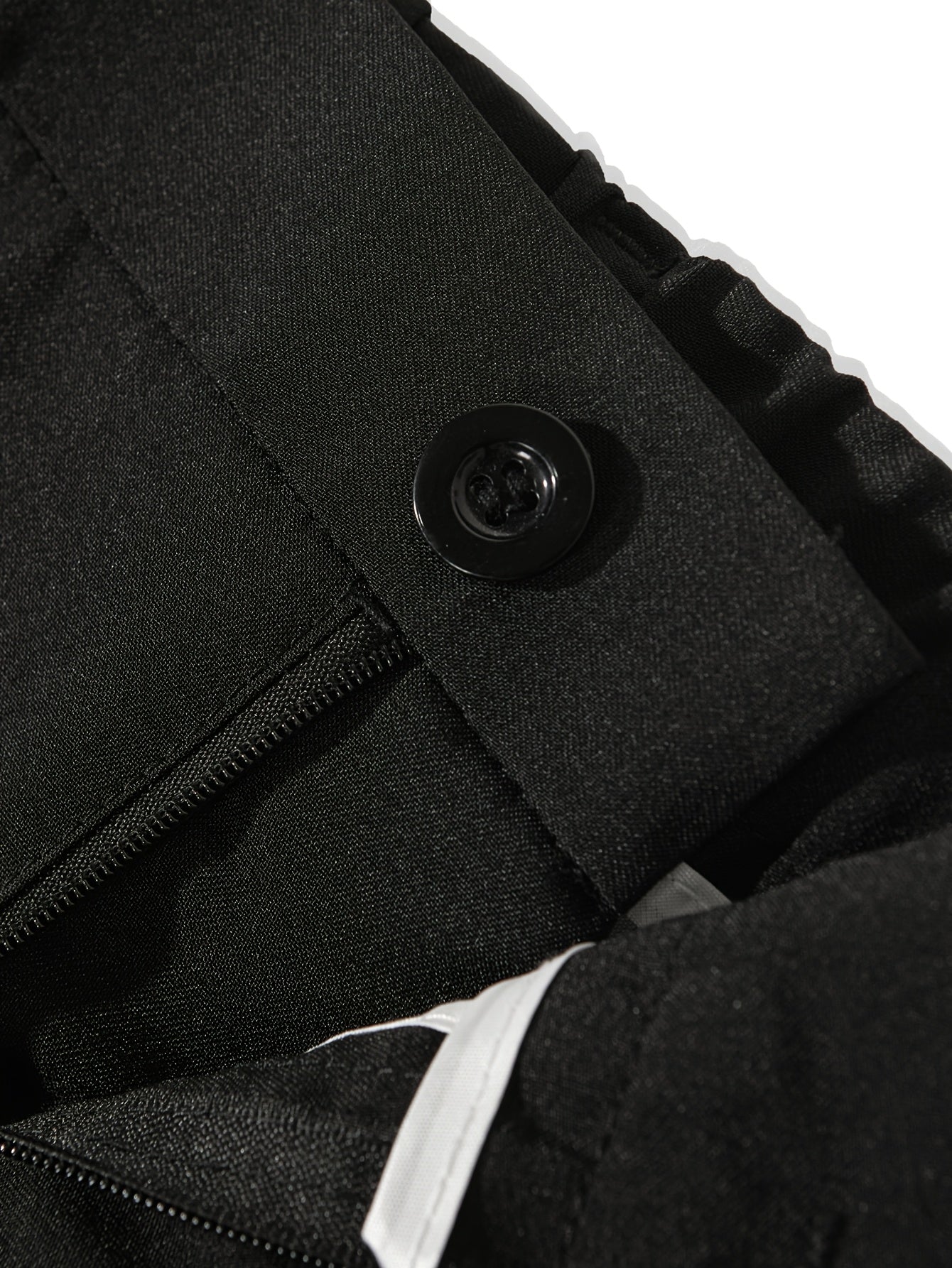 Men'S Classic Black A-Line Dress Pants