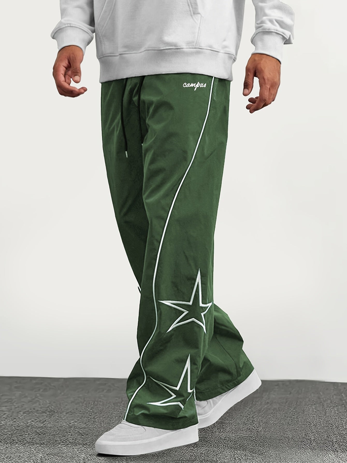 Casual Embroidered Star Trackpants