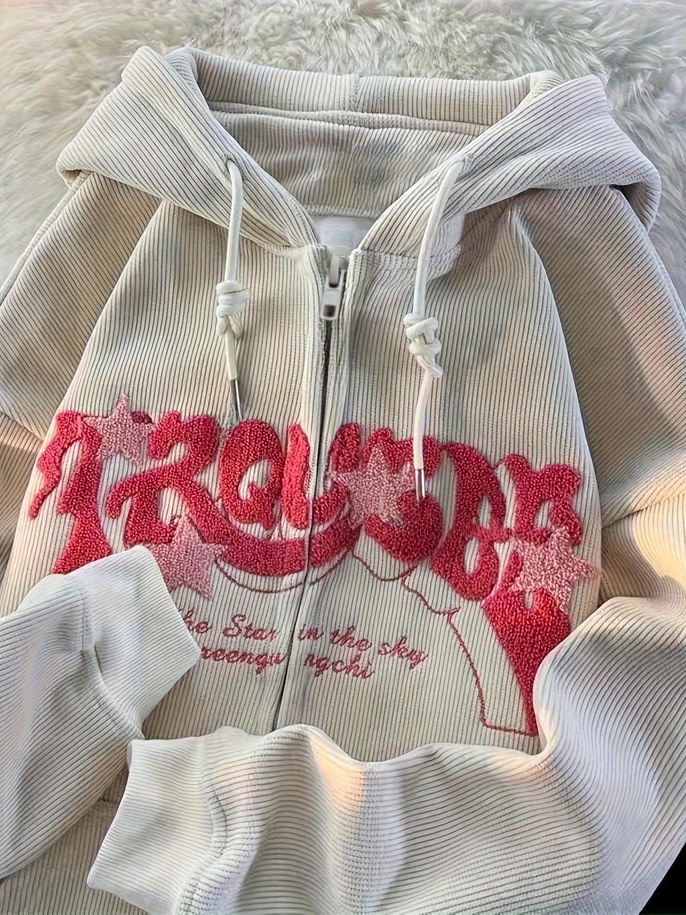 Zip-up Drawstring Hoodie