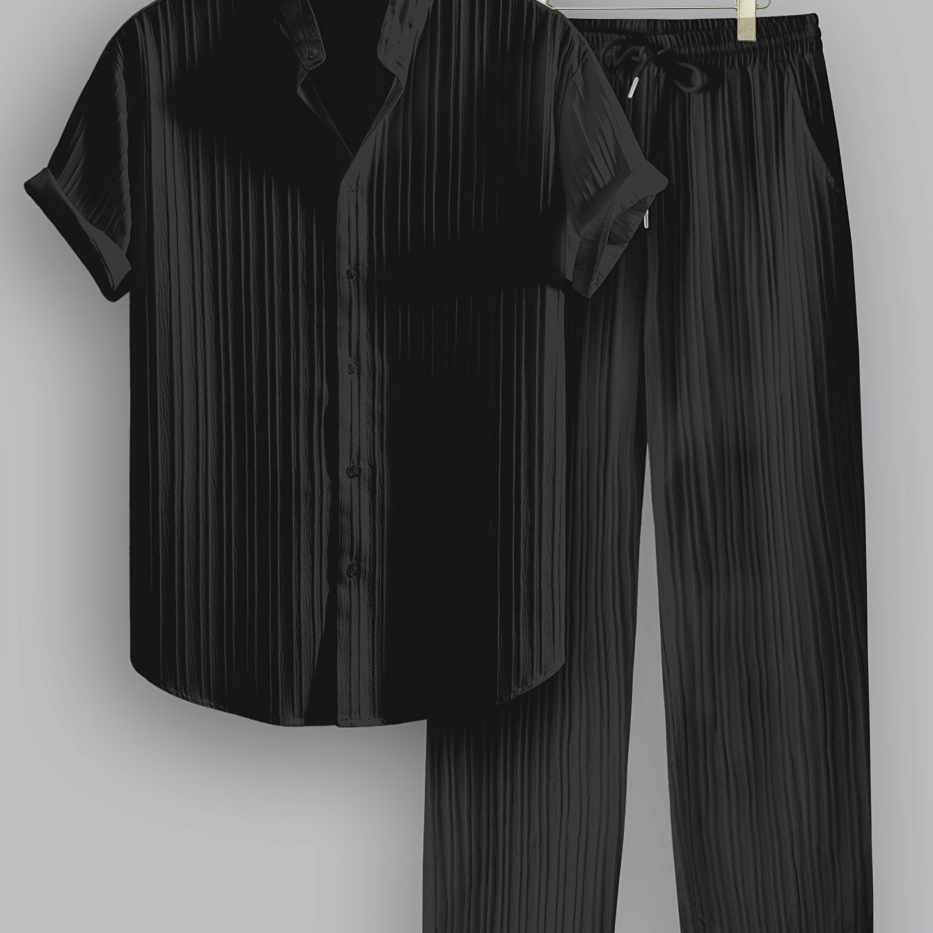 Men's Summer Solid Color 2pcs Set