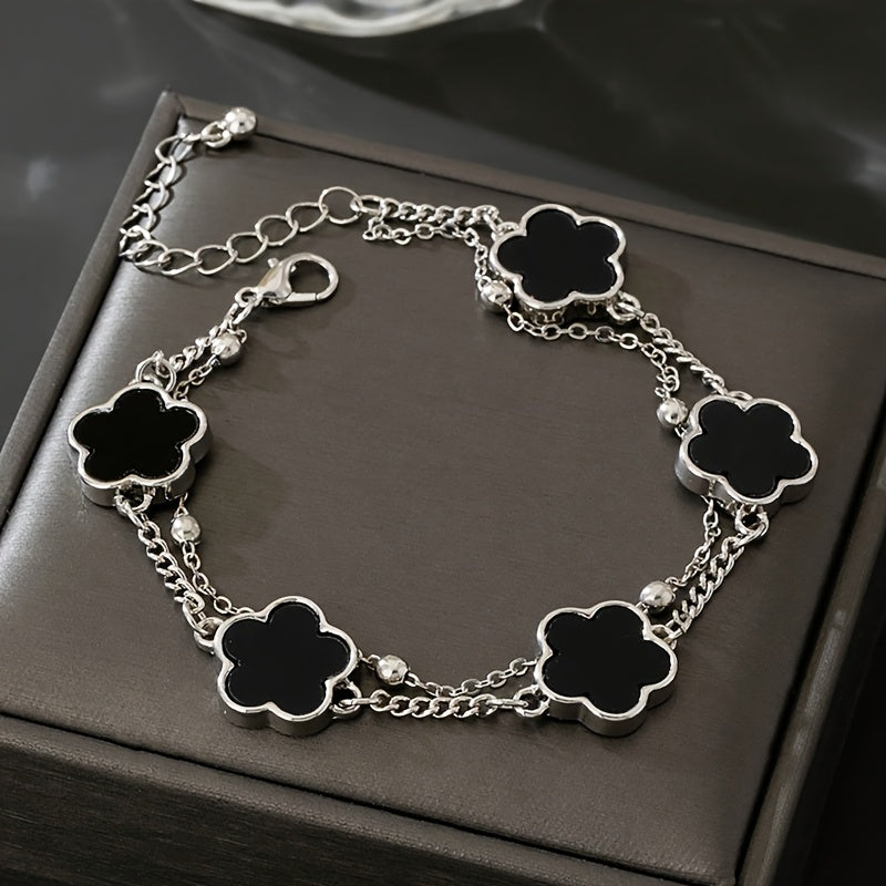 Men's Clover Pendant Bracelet