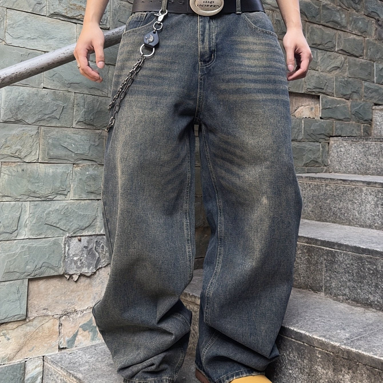 Washed Blue Denim Jeans
