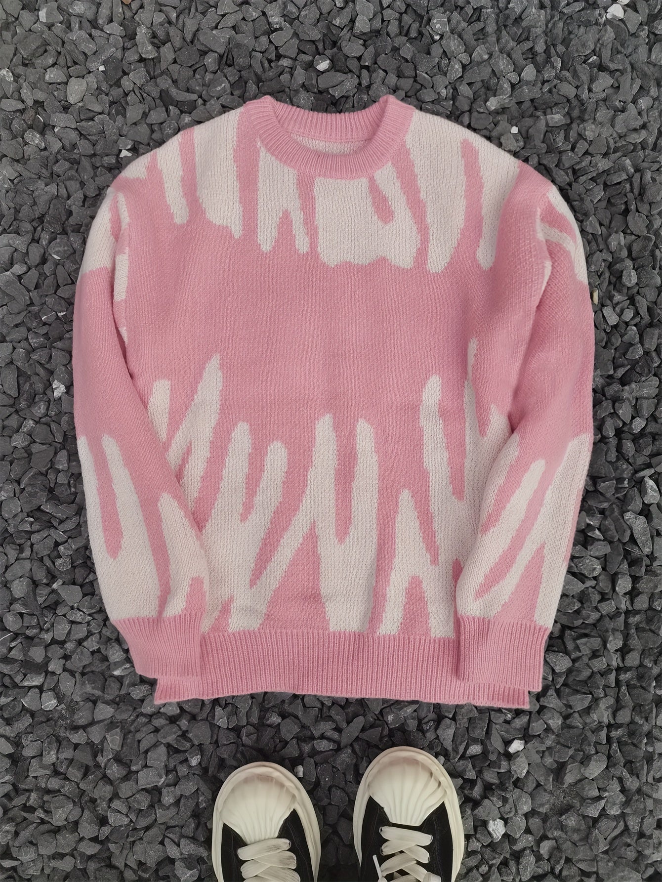 Zebra Print Pullover Sweater