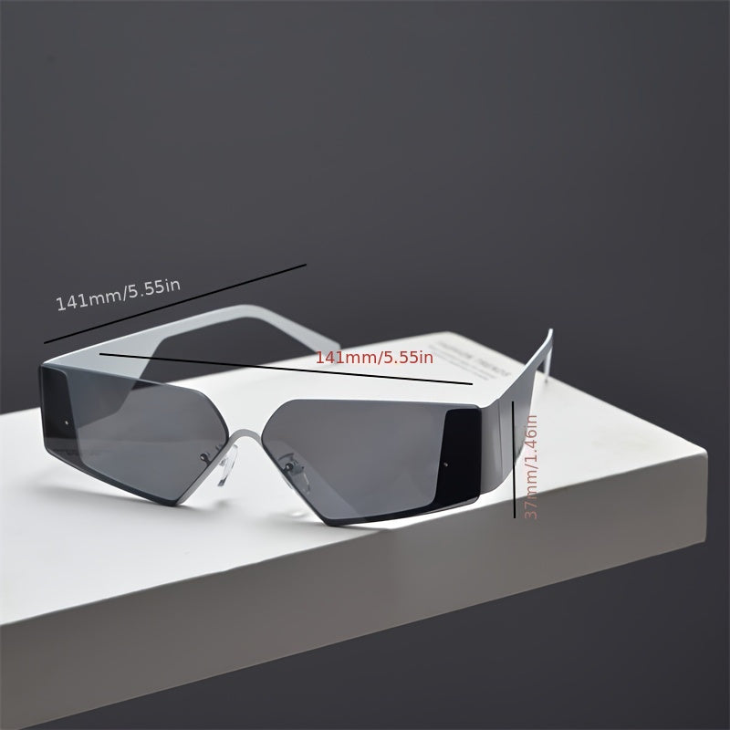 Rectangle Metal Frame Cat Eye Glasses