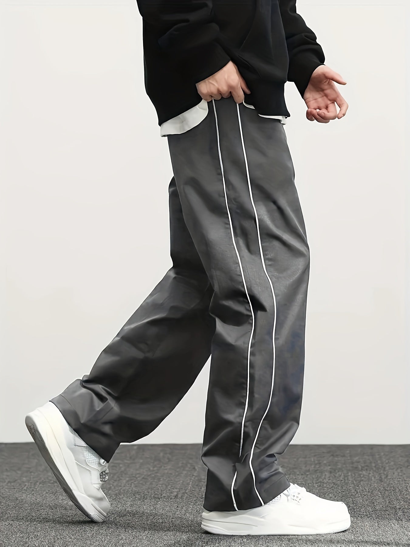 Long Straight Drawstring Pants