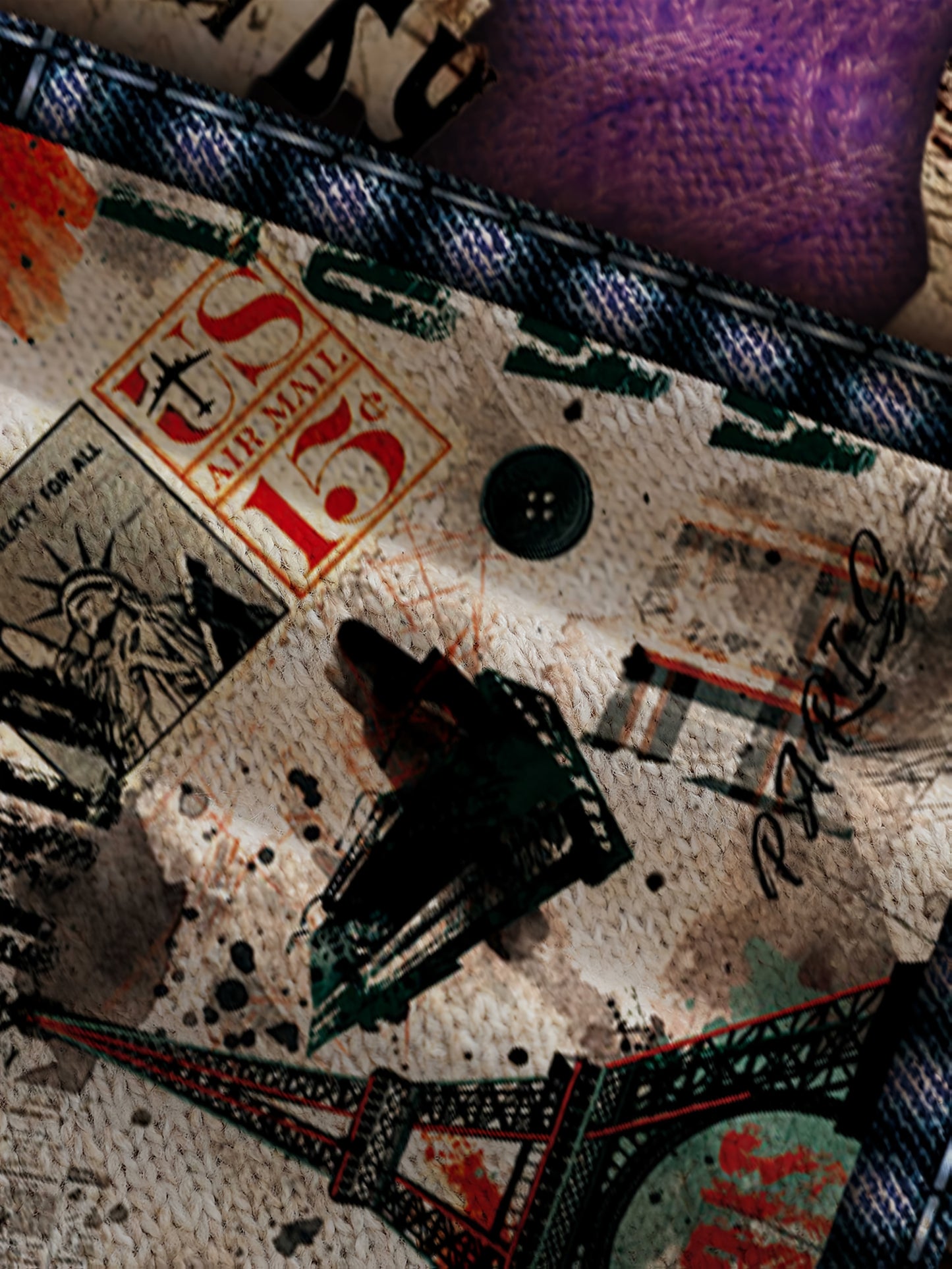 Men's Printed Knit Sweater Cardigan