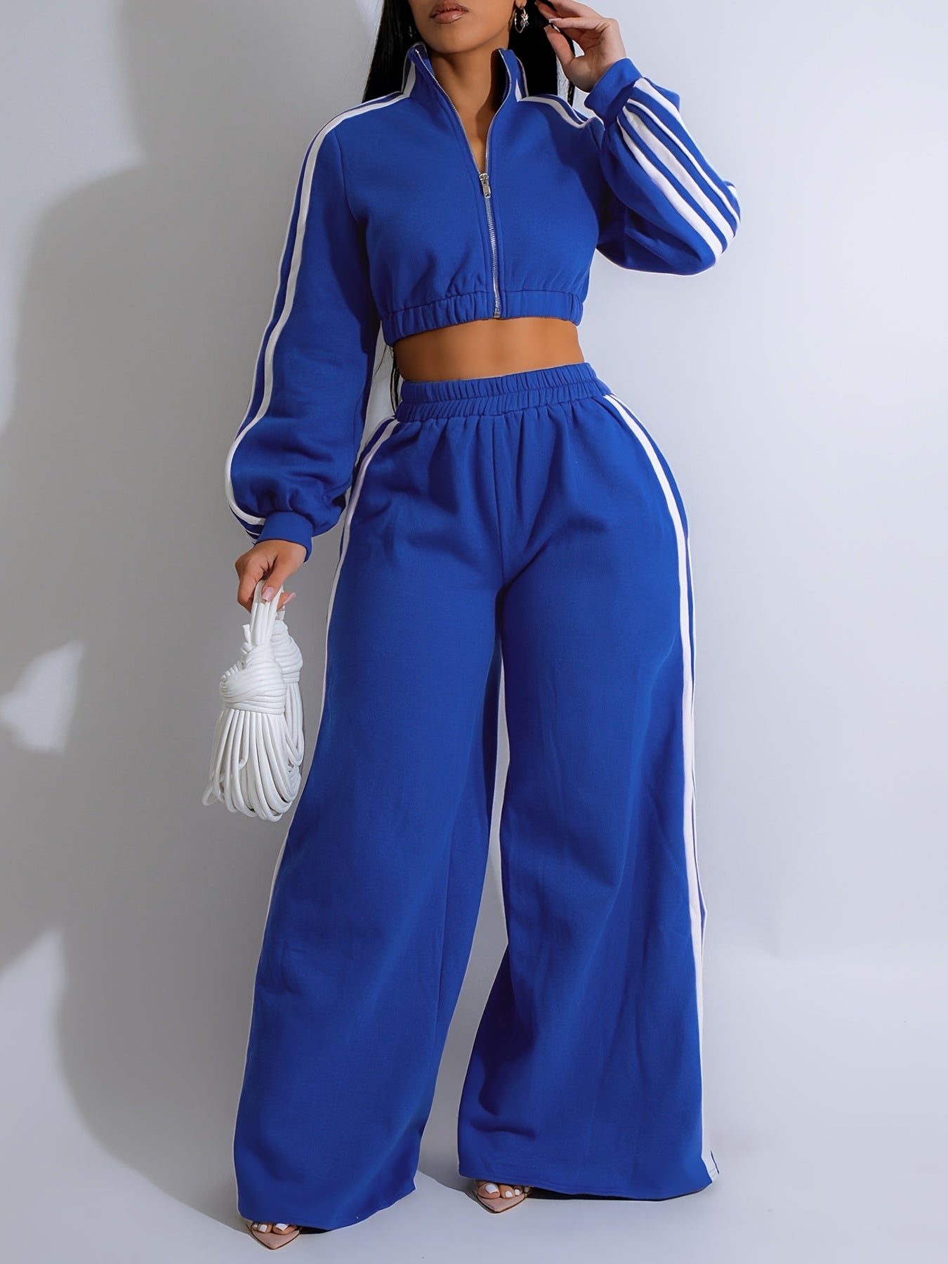 Women's Striped 2 Piece Suit