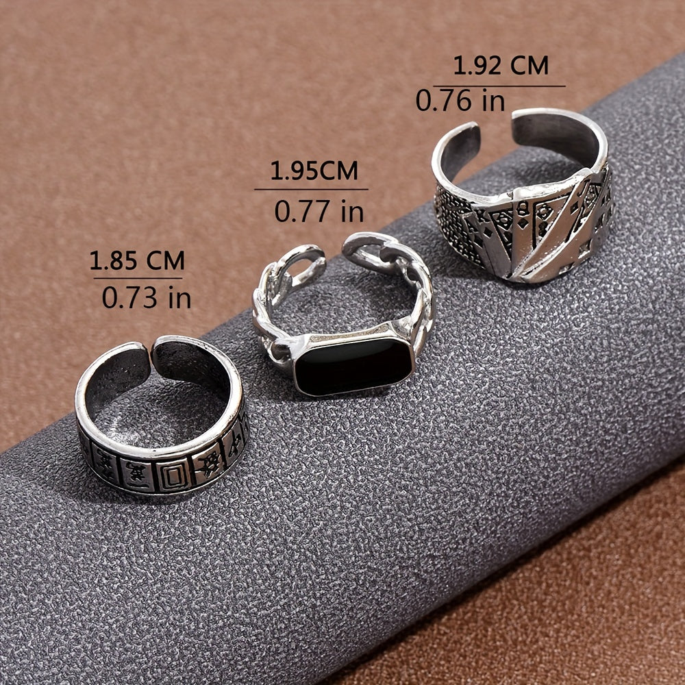 3 pcs ring set