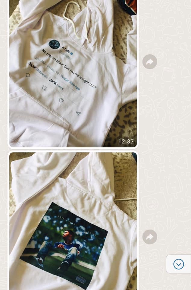 4regn customer's WhatsApp message and photo after receiving their order