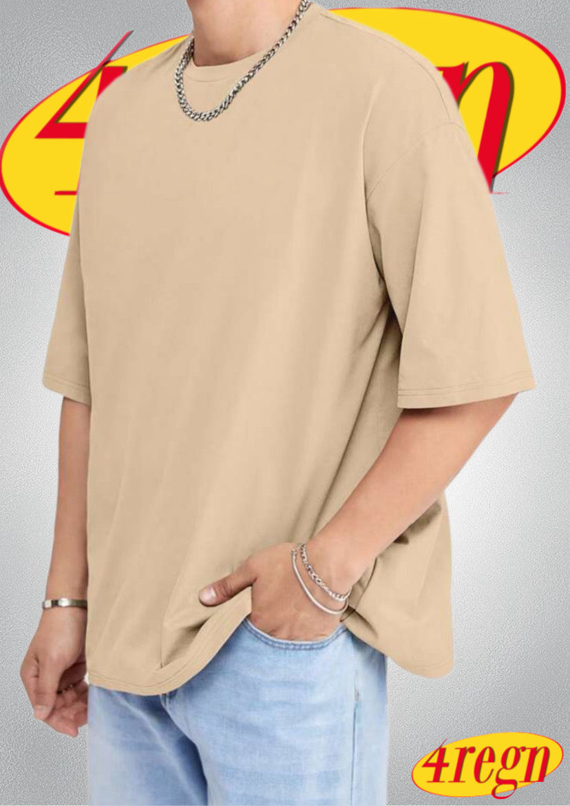 PLAIN OVERSIZED DROP SHOULDER TEES