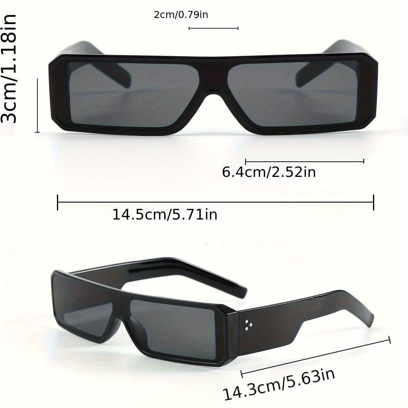 Unisex Stylish Classic Small Square Frame Decorative Glasses