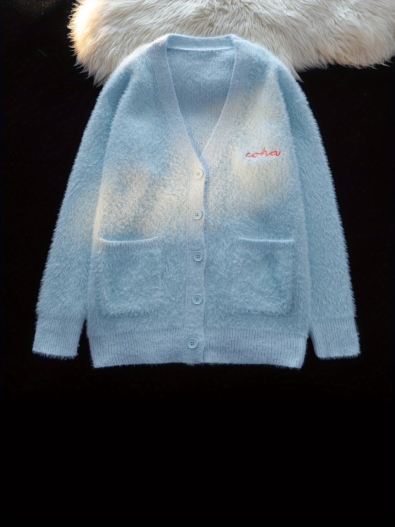 Retro Multi-color Soft Knitted V-neck Cardigan