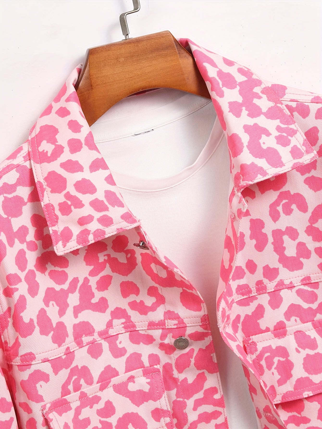 Leopard Print Denim Jacket