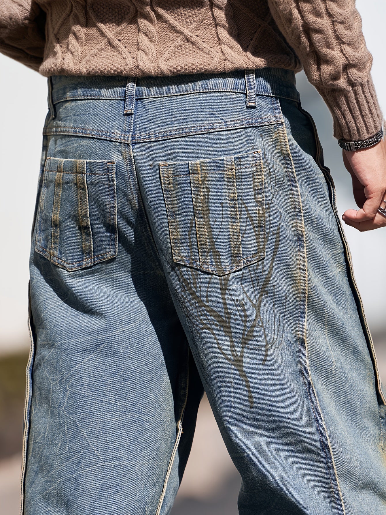 Men's Casual Wide-Leg Jeans