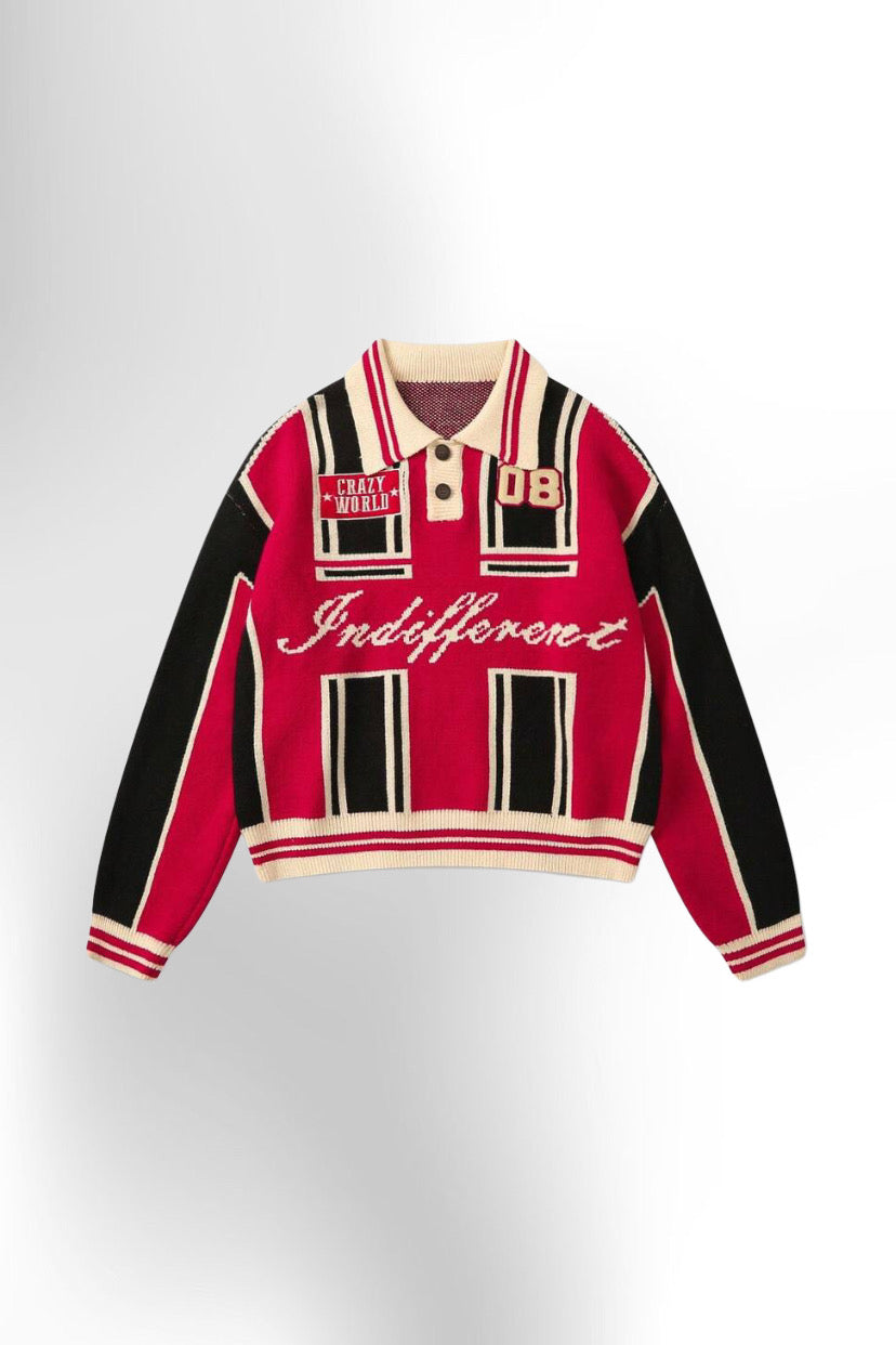 Men's Jacquard Knit Casual Pullover Sweater