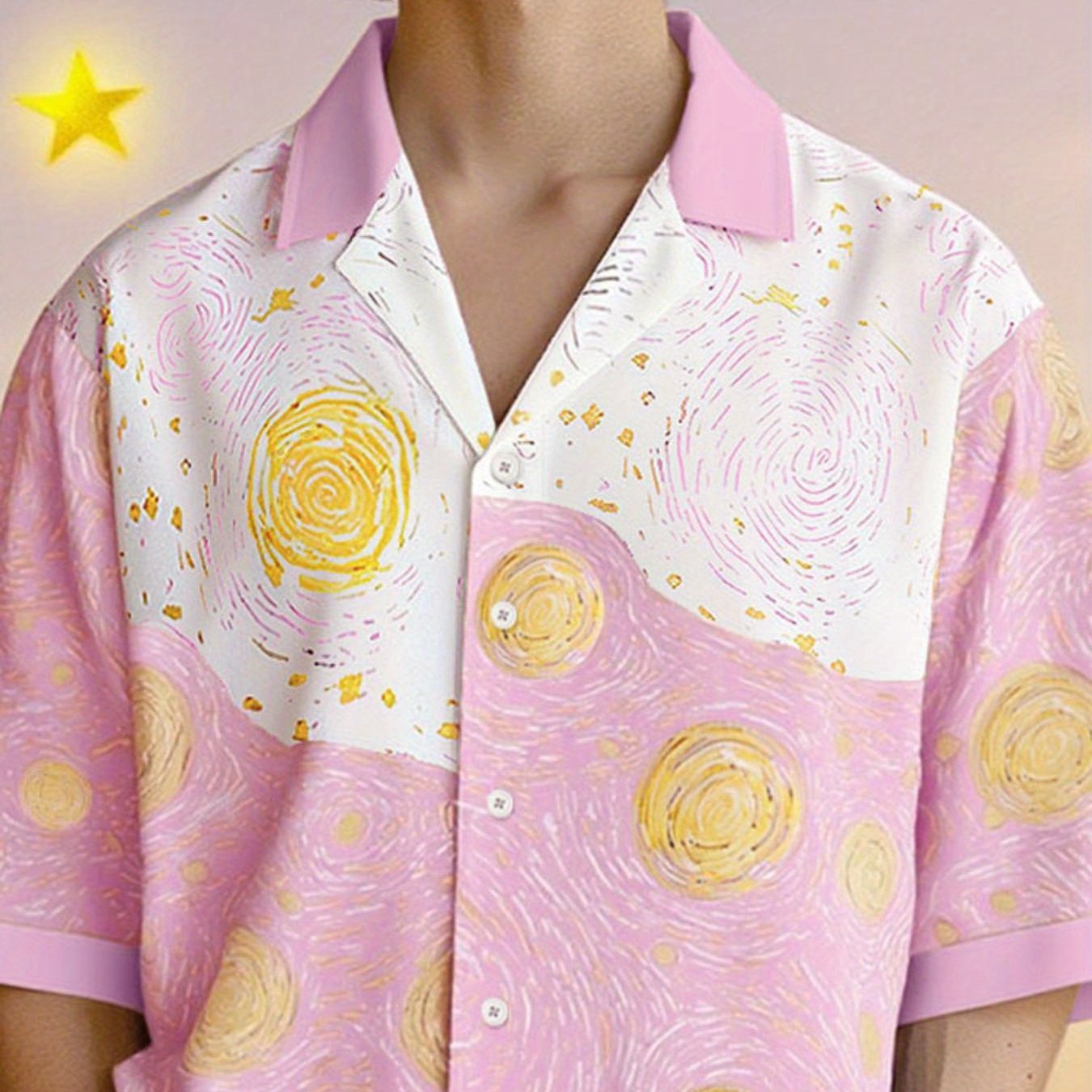 Men's Lapel Short Sleeve Shirt