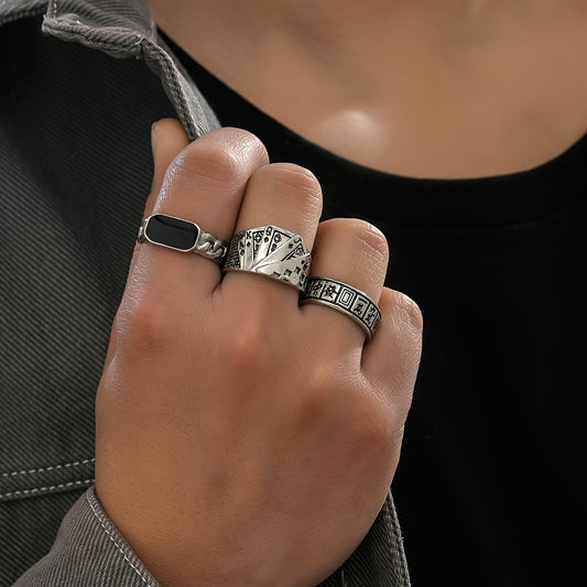 3 pcs ring set