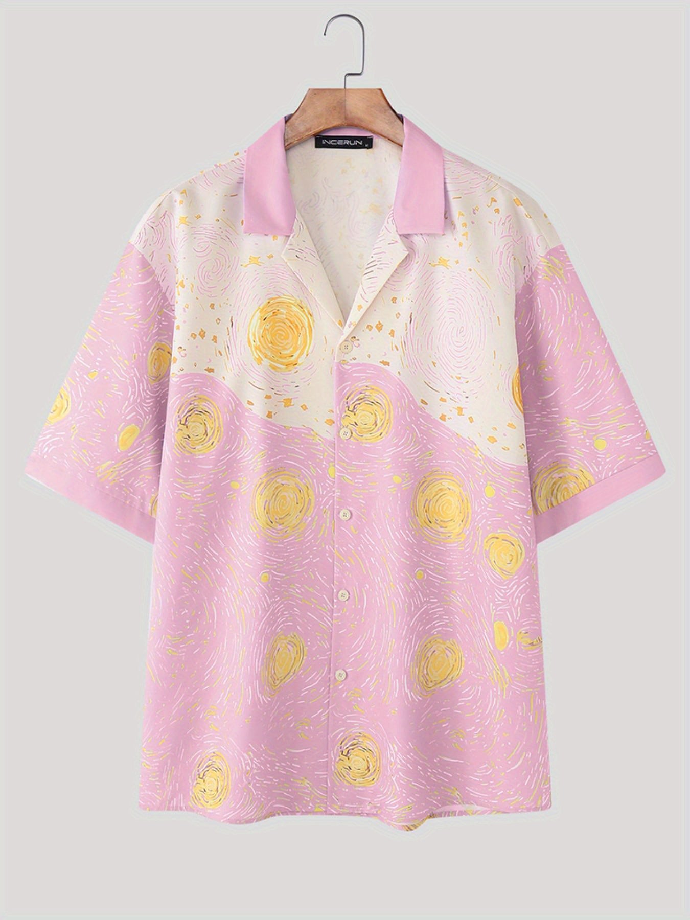 Men's Lapel Short Sleeve Shirt