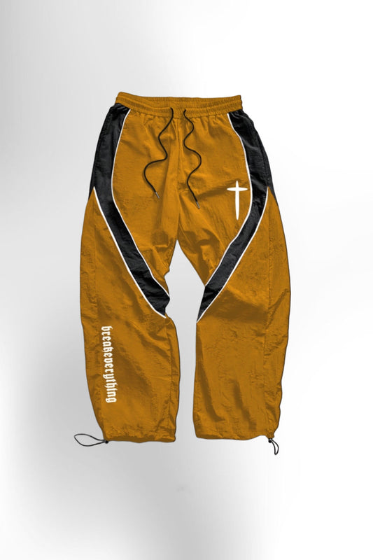 Patchwork Color-Block Striped Design Sports Pants