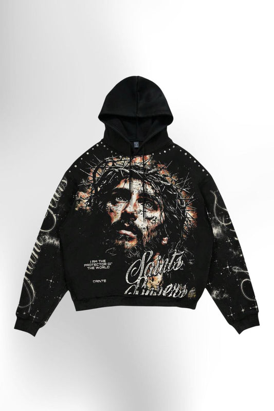 Men's Casual Figure Print Hoodie Sweatshirt