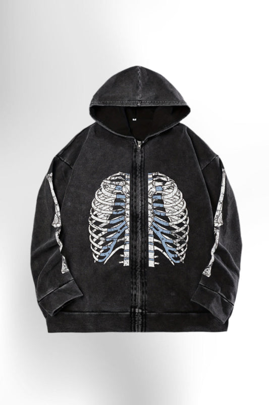 Skeleton Print Hoodie